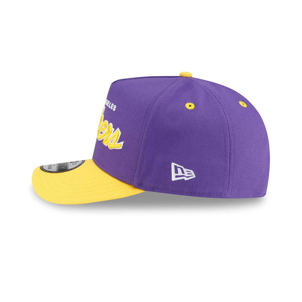 Los Angeles Lakers Hardwood Classics 90s Script 9FIFTY A-Frame Snapback Hat