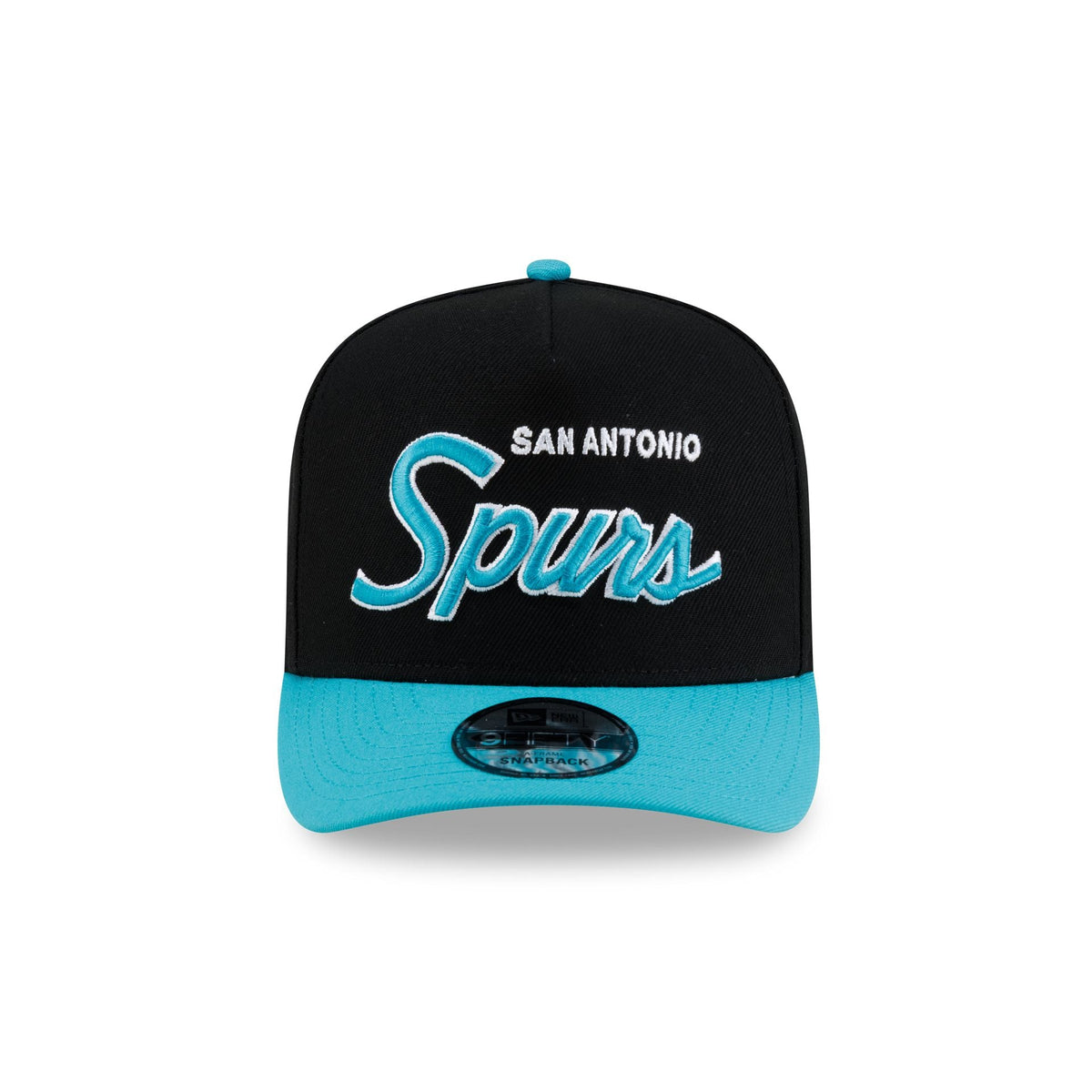 San Antonio Spurs Hardwood Classics 90s Script 9FIFTY A-Frame Snapback Hat