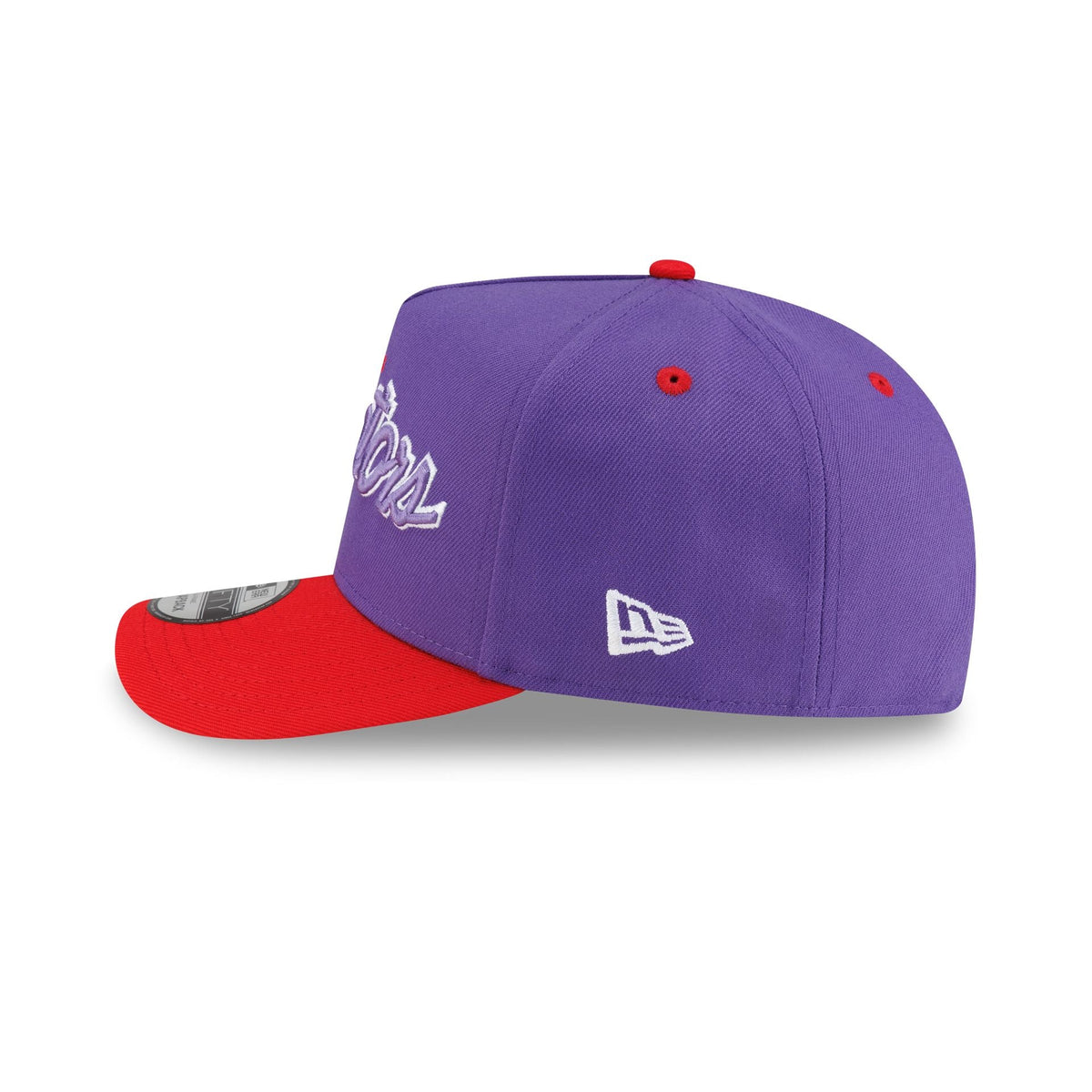 Toronto Raptors Hardwood Classics 90s Script 9FIFTY A-Frame Snapback Hat