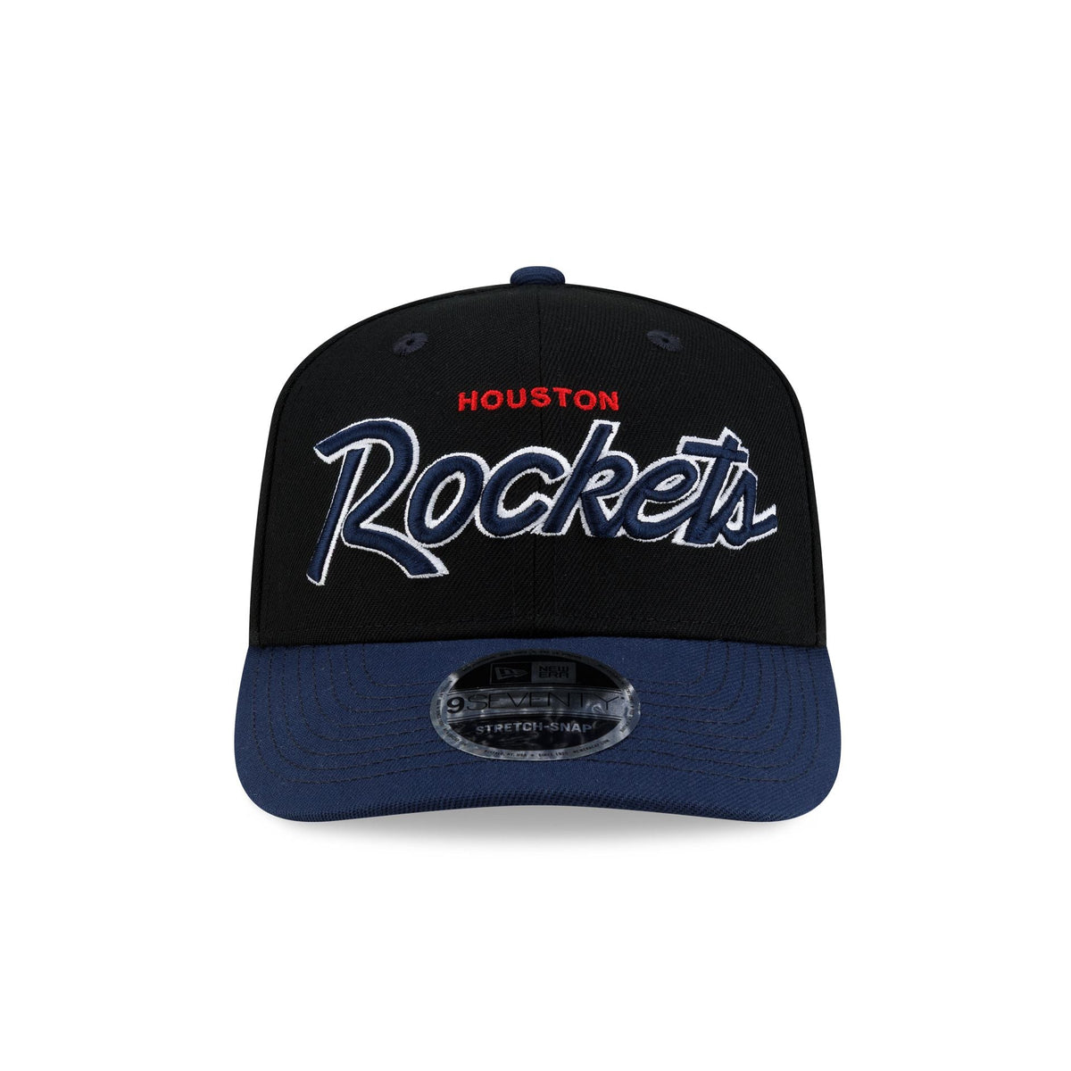 Houston Rockets Hardwood Classics 90s Script 9SEVENTY Stretch-Snap Hat