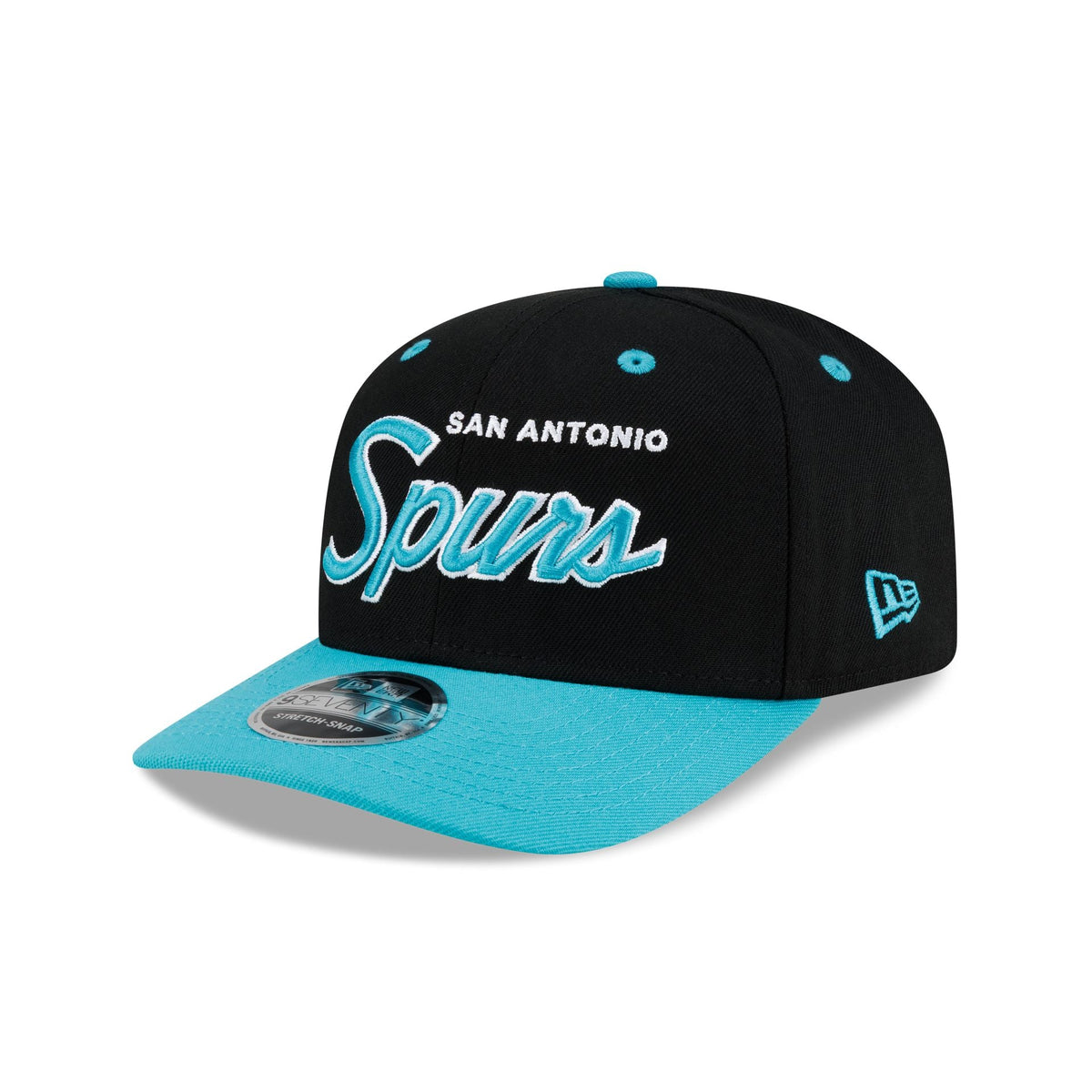 San Antonio Spurs Hardwood Classics 90s Script 9SEVENTY Stretch-Snap Hat