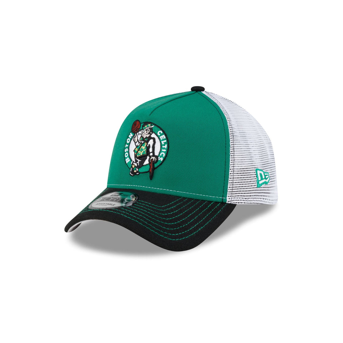 Boston Celtics Hardwood Classics 2000s Contrast Stitch 9FORTY A-Frame Trucker Hat