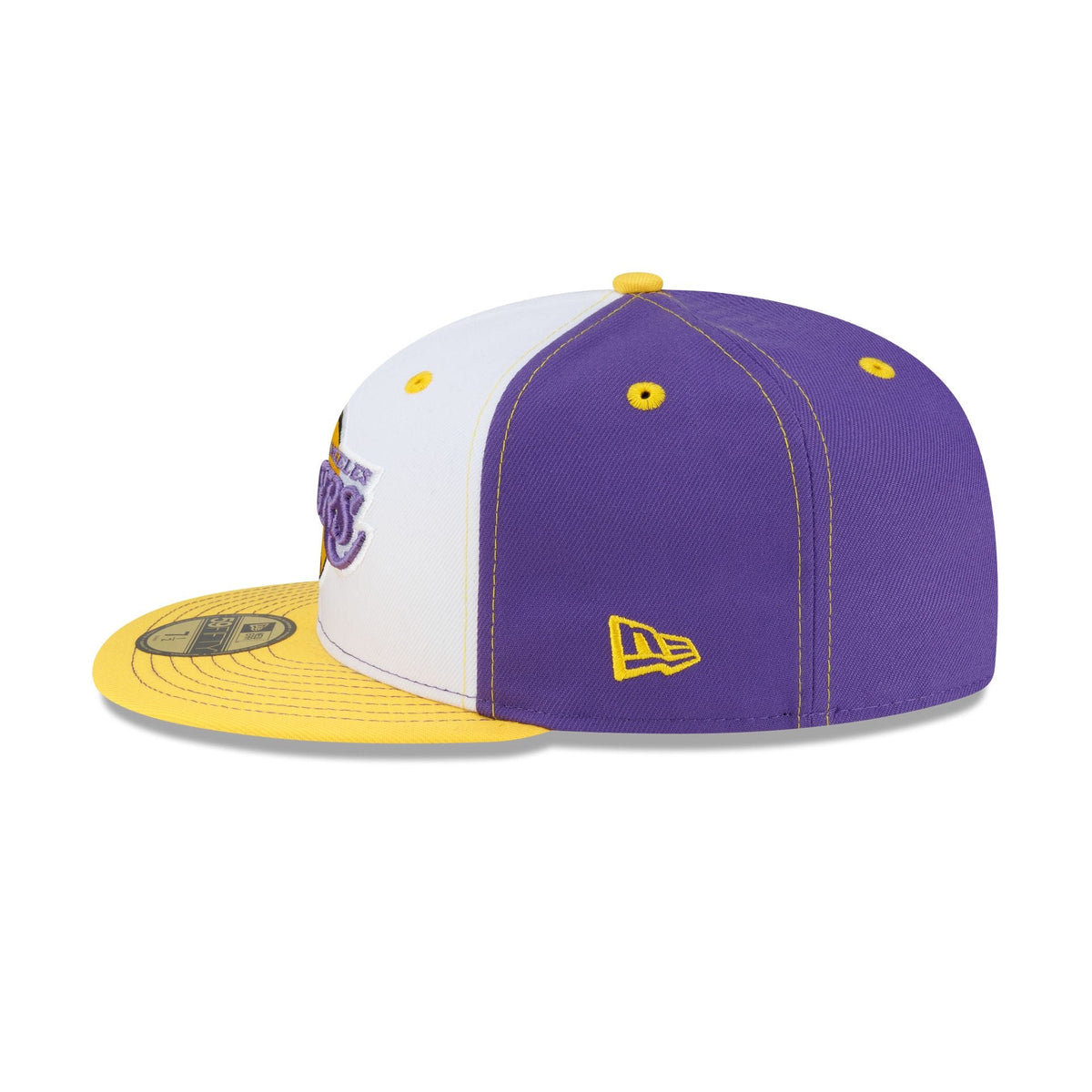 Los Angeles Lakers Hardwood Classics 2000s White Stitch 59FIFTY Fitted Hat