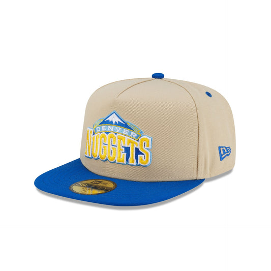 Denver Nuggets Hardwood Classics 2000s Gold 59FIFTY A-Frame Fitted Hat