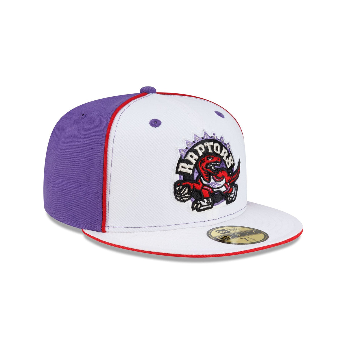 Toronto Raptors Hardwood Classics 2000s Optic White Flip 59FIFTY Fitted Hat