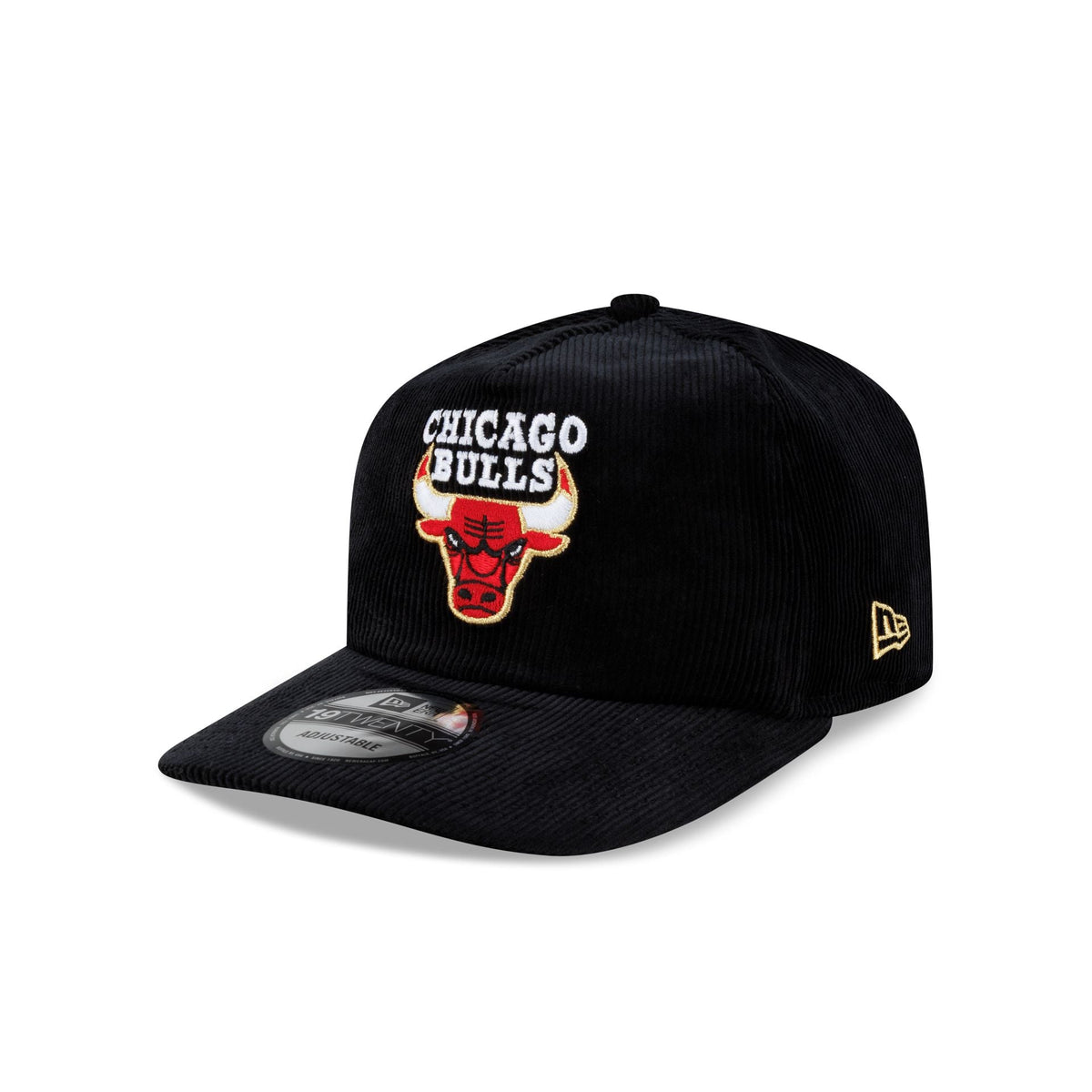 Chicago Bulls 1996 Finals Black & Gold Corduroy 19TWENTY Adjustable Hat