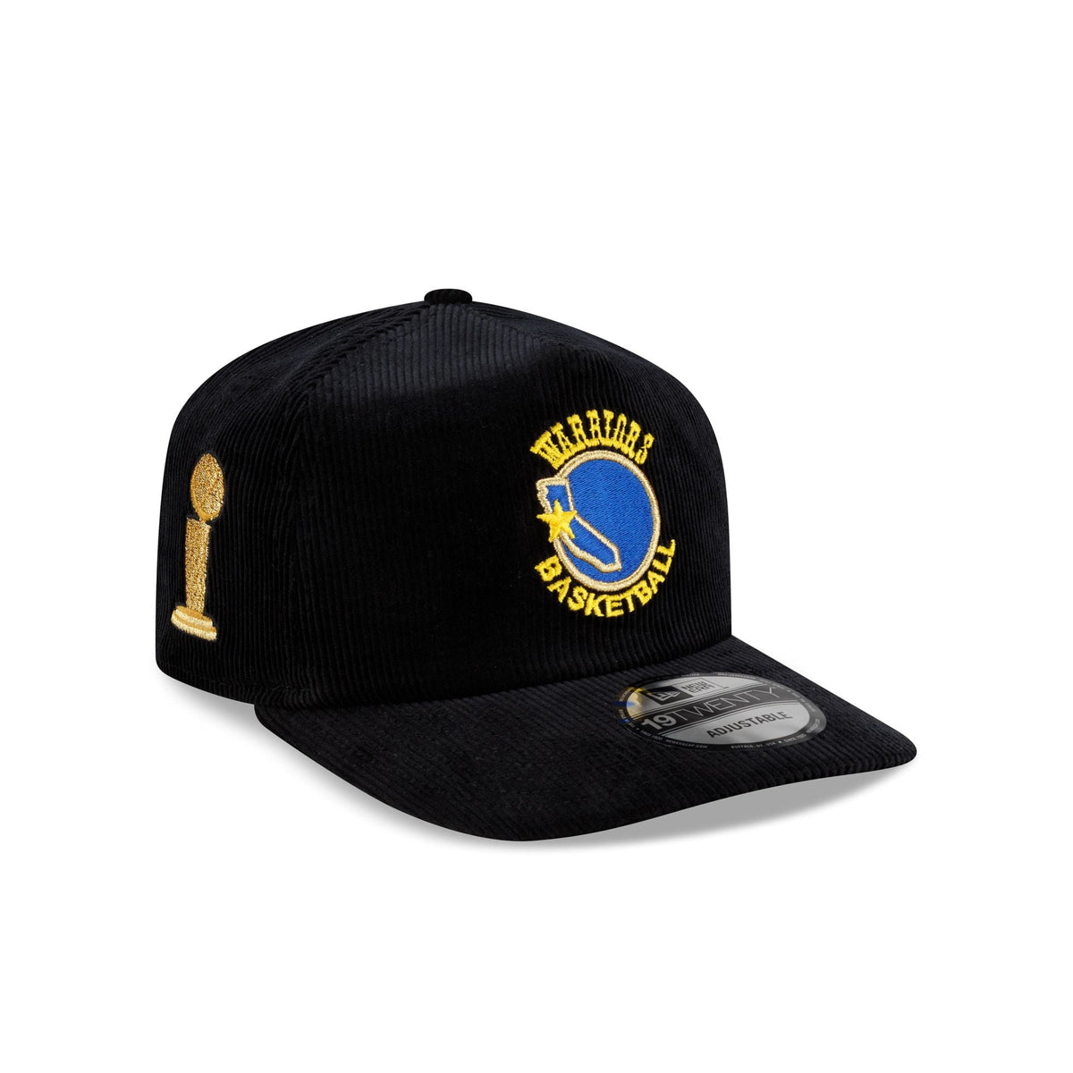 Golden State Warriors 1975 Finals Black & Gold Corduroy 19TWENTY Adjustable Hat