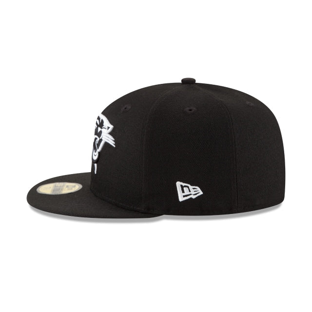 Carolina Panthers Black & White 59FIFTY Fitted Hat
