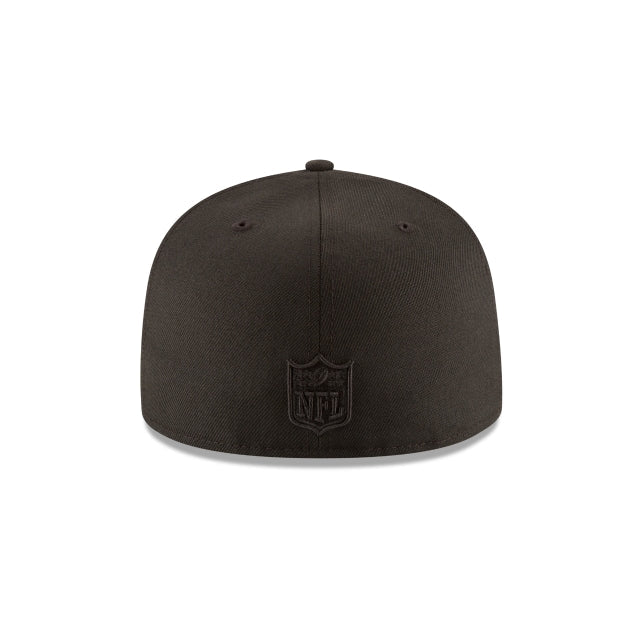 New England Patriots Black On Black 59FIFTY Fitted Hat